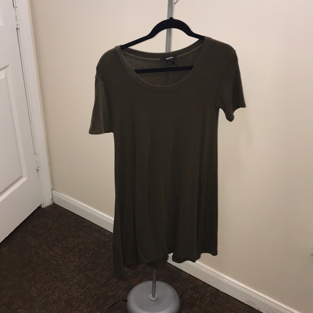 Green Forever 21 T-Shirt Dress